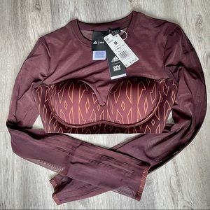 NWT IVY PARK x Adidas Sheer Monogram Crop Top - Limited Edition Icy Park size Md